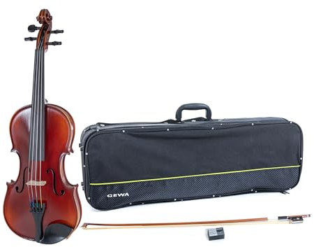 GEWA Violingarnitur Ideale VL 2 Linkshänder – 4/4 spielfertig, Massaranduba Bogen, Larsen Aurora Saiten, Violinkoffer