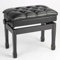 Meiiron Klavierhocker mit Ablagefach, Doppel-Duett-/Einzelsitzbank, PU-Leder gepolstert, höhenverstellbar 46-56 cm, 57x35cm(Black)