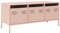 vidaXL Mobile TV Rosa 101,5x39x43,5 cm in Acciaio Laminato a Freddo, Supporto TV, credenza TV, Mobile HiFi, Mobile Porta TV, Porta TV