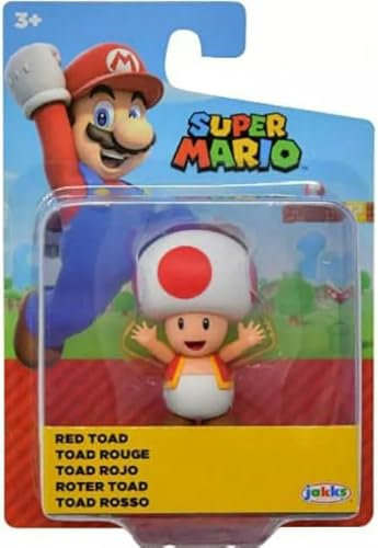 Jakks Pacific Super Mario Red Toad 6,3 cm Figur