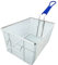 Cesta cuadrada de acero inoxidable para freír, cesta cuadrada para cocina de restaurante, 28 x 20 x 15 cm, cesta para freidora de grado comercial