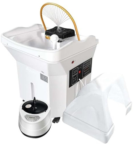 DDZJTPP Head SPA Equipment,Lavabo De Champú Extraíble con Circulación De Agua,con Calentador De Agua,Fumigación,Termostato Inteligente,Mejora La Comodidad De Lavar El Cabello,para Peluquería