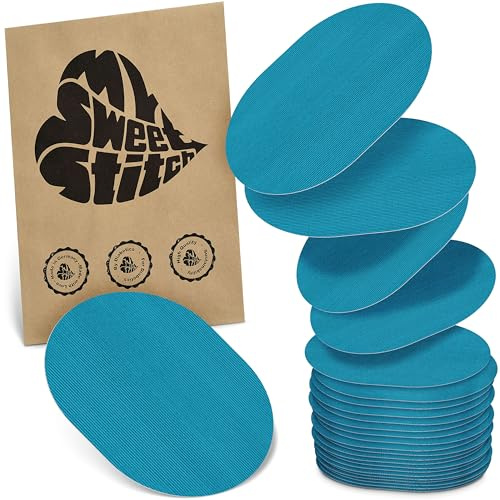 MySweetStitch 25 Fixierpflaster für CGM-Sensoren oval Petrol | Hilft gegen vorzeitiges Ablösen, wasserfest und schnell trocknend, hautfreundlich, bis zu 15 Tage Halt
