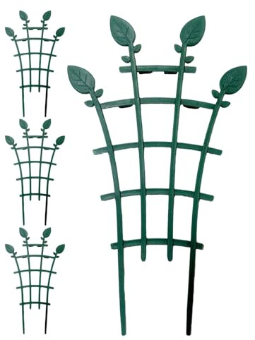 4 x Klettervine für Kletterpflanzen, Rankgitter, Gartengitter für Kletterpflanzen, Blumenständer in überlappenden Töpfen für Zimmerpflanzen, Efeu, Spalier
