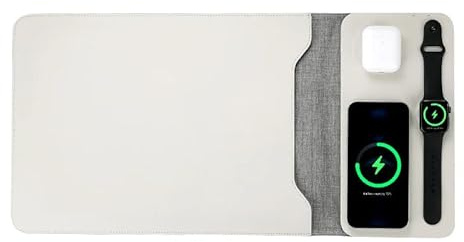 ElectraSleeve 5-in-1 Laptop Sleeve with Wireless Charging Beige