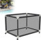 XMTECH Bac de rangement pour piscine - 122 x 78 x 88 cm - Avec panier en filet, tubes en PVC et roulettes de 5 cm - Pour bouées, matelas gonflables et jouets d'eau - Noir