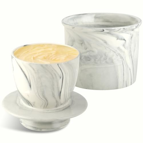 Porta Burro in Ceramica di Alta Qualità – Butter Crock Elegante, Mantiene il Burro Fresco e Spalmabile, Ideale per Colazione e Uso in Cucina