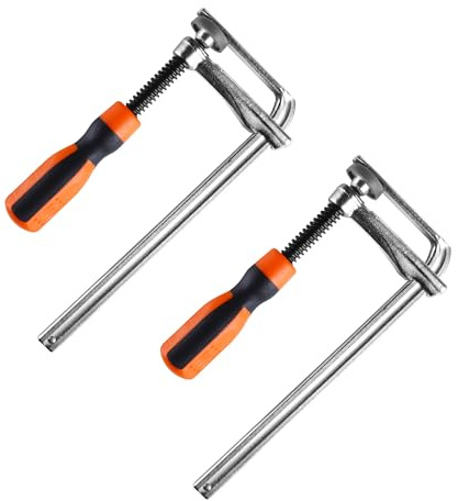 O’SKOOL T Track F Clamp, 6 Opening For 3/8 x 3/4 Inch T Track | Track Saw Clamps With 2-3/8 Inch Throat For Woodworking Jigs And Fixtures, TTK020
