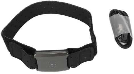 Herzfrequenz-Monitor-Armband, USB, wasserdicht, optischer Tracking-Sensor, Sport-Fitness-Trainingszubehör für Fitnessstudio, Outdoor, Laufen, Schwimmen, ABS-Material, Schwarz