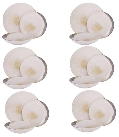 Servizio 18 piatti ceramica Elaris