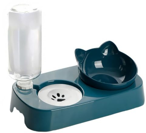 GALPADA Bol Basculant pour Chat en Plastique 500ml Distributeur Automatique d'eau Anti-Renversement pour Animaux de Compagnie Garantissant Propreté et Prévention de L'étouffement