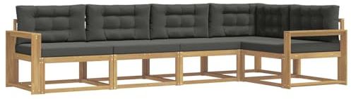 vidaXL Outdoor-Sofagarnitur 4 pcs Weiß und Anthrazit Polyester, Moderne Terrasse, langlebige Outdoor-Möbel, wetterfeste Lounge, gemütliches Sofa, vielseitige Pool-Couch