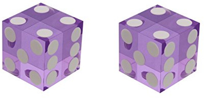 2 x neue Perfect 19 mm Precision Casino Würfel/Craps atemberaubenden verschiedene Farben erhältlich (ein Paar), rosa / lila