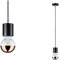 Paulmann 79605 Neordic Nordin Pendelleuchte max. 1x20W Hängelampe für E27 Lampen Deckenlampe Schwarz 230V Marmor ohne Leuchtmittel