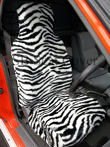 r - passend für Toyota Yaris Auto, Sitzbezüge, Rossini Zebra Kunstfell, 2 Vordersitze