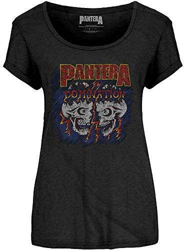 T-Shirt # M Black Femmina # Domination