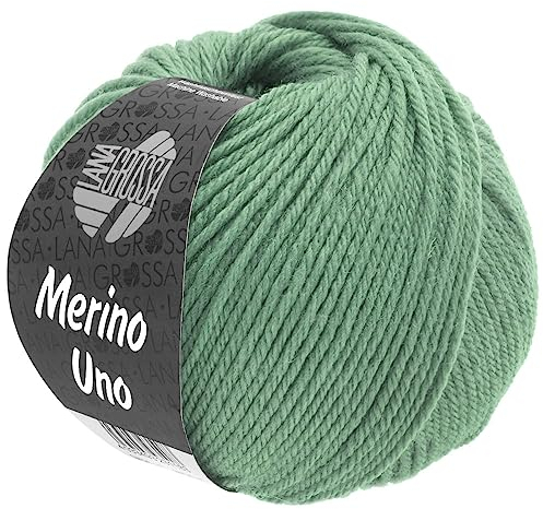 LANA GROSSA Merino Uno | Klassische Merinowolle mit Superwash-Ausrüstung | Handstrickgarn aus 100% Schurwolle (Merino) | 50g Wolle zum Stricken & Häkeln | 125m Garn FB34