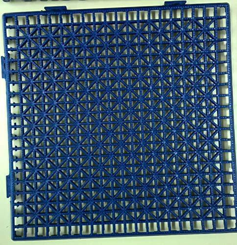 NOVINGRECONS Dalles PP 30 x 30 cm bleu (lot de 24 unités). Sol en plastique. Sol adapté pour l'extérieur ou l'intérieur.