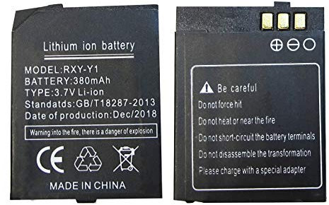 Batería para Reloj Inteligente RYX-Y1 Batería Y1 para Smart Phone Phone Batería de 380mAh para batería en Espera Larga Y1