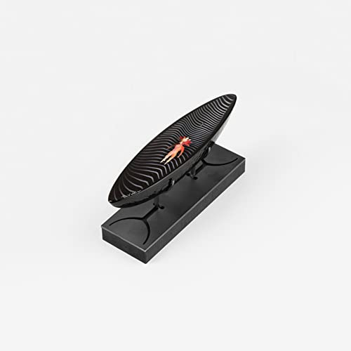 Kosta Boda Boote Pilgrim Dekoelement aus schwarzem Kristall, 5,6 x 7,1 cm (H x B)