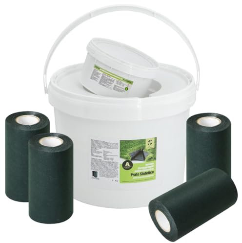STI Banda di Giunzione + Colla Bicomponente per Prato Sintetico Banda 4x 20cmx10mt + 10kg colla