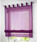 SIMPVALE Raffrollo mit Schlaufen Gardinen Voile römischen Liter Fall Schatten Transparent Vorhang für Balkon und Küche (Violett, Breite 120cm/Höhe 155cm)