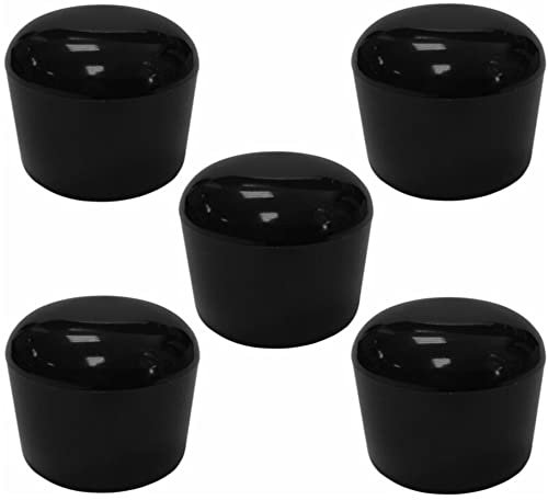 5x EMBOUT DE TUBE ROND ENVELOPPANT Ø6 à 60MM PVC BOUCHON CHAISE NOIR RAL9005 (Ø22mm)