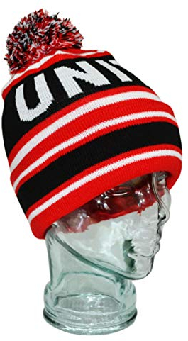 United Bommelmütze, Rot/Schwarz/Weiß