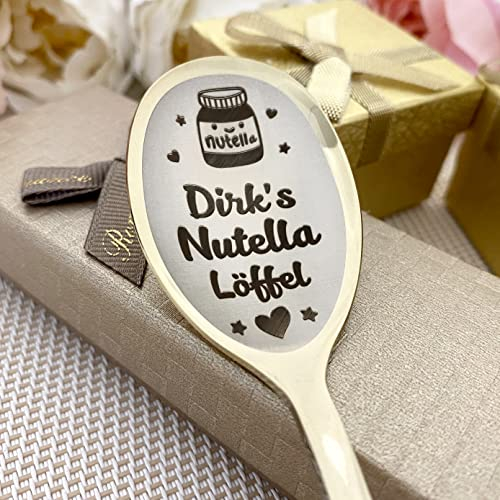 Sсhokoсreme Löffel – Löffel mit Gravur mit Namen – Chococreme spoon - Liebhaber für Geburtstag – Lustiges Geschenk – ShokoLiebhabers Geschenk in Geschenkbox