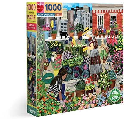 eeBoo Puzzle carré 1000 pièces : Jardinage Urbain
