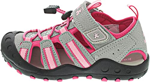 Kamik Mädchen Crab Flache Sandale, Grau Grey Pink Gpi, 35 EU