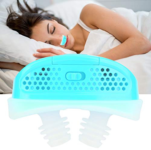 Anti Schnarch Gerät, elektrische Micro Cpap Nasendilatatoren Doppelwirbelstrom Lüfterdesign Schnarchlösung,Schnarchstopper Nasenentlüftungsclip Luftreiniger Schnarchhilfe(Ohne Akku)