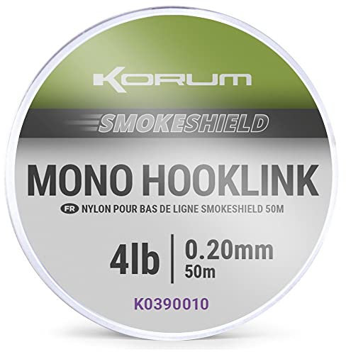 Korum Smokeshield Monofile Angelschnur, 50 m, abriebfest, 1,8 kg – 0,2 mm