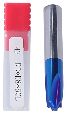 CNC Router-Bits, Upcut Spiral-Router-Bits, feine Skulptur für feine Schnitzereien (R3*D8*50L)