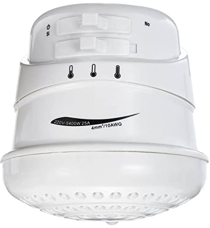 LIUHD Calentador de Agua Sin Tanque Eléctrico Cabezal de Ducha Eléctrico Baño Calentador de Agua Instantáneo Temperatura Ajustable para Grifo de Lavado de Cocina