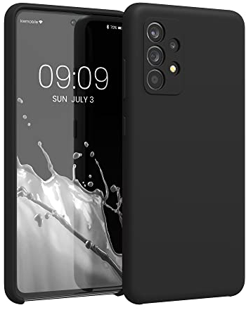kwmobile Hülle kompatibel mit Samsung Galaxy A52 / A52 5G / A52s 5G Hülle - Silikon Handy Case - Handyhülle weiche Oberfläche - kabelloses Laden - Schwarz
