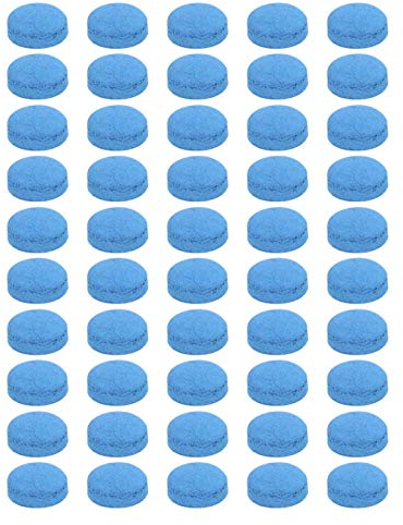 Alvinlite 9-13 mm Pool-Queue-Spitzen – 50 Stück Leder-Billardschläger-Ersatzspitzen mit Aufbewahrungsbox – für Snooker-Pool-Acht-Neun-Ball, blau(10mmm)