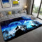 Wolf Fußmatten 3D-Teppich Teppich Teppiche Wohnzimmer Fußmatte Plüsch rutschfeste Stuhlmatte Badezimmer Teppich Bereich Teppich 50x80cm
