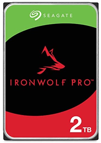 Seagate IronWolf Pro, 2TB, Unità disco interna NAS classe Enterprise - Unità SATA CMR da 6GBit/s, 3,5, 7.200 giri/min, con cache da 256 MB per sistemi NAS RAID, servizi Rescue (ST2000NT001)