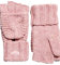 Superdry Damen Strickhandschuhe mit Zopfmuster Rosa Tweed 1SIZE