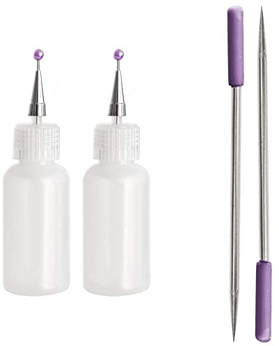 Crafter's Companion CC-TOOLGLUEAP2 Fine Tip Glue Applicator (2PC), White, One Size & Pokey Tools for Paper and Card Crafting Projects-Set of 2, White, One Size