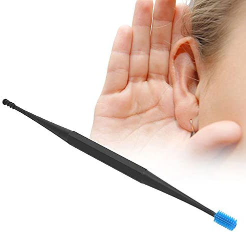 Ohrstöpsel, Werkzeuge Zum Entfernen von Ohrenschmalz Spiralohr Silikon Spirale Ohrstöpsel Massage Reinigung Doppelköpfiges Ohrstöpsel Werkzeug Zum Entfernen von Ohrenschmalz (Blau - Kartonverpackung)