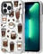 MOSNOVO Case for iPhone 13 Pro Max, [Buffertech 6.6ft Military-Grade Drop Protection] [Anti Peel Off Tech] Clear TPU Bumper Phone Case Cover Design - Coffee