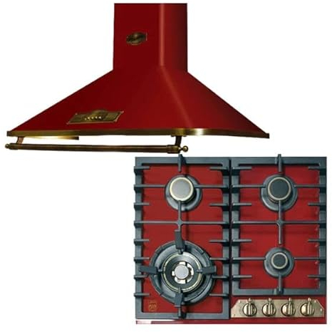 Kaiser Empire KCG 6335 - Set di piani cottura a gas autark 60 cm + A 6315, colore: Rosso