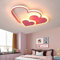 Kinderlampe Deckenleuchte LED Liebe Herz ​Rosa Deckenlampe Acryl Deko Deckenlicht Dimmbar Mit Fernbedienung Kinderzimmer Schlafzimmer Modern Junge ​Mädchen Beleuchtung Esszimmer Wohnzimmer Cartoon