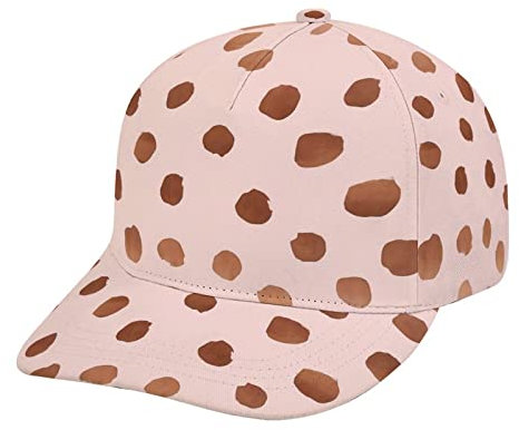 FJAUOQ Casquettes de baseball tropicales jungle papa chapeaux réglables sport décontracté pour femmes hommes chapeau, Pois rose poudré peints en or rose, taille unique