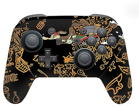 Head Case Designs Offizielle Looney Tunes Wile E. Coyote Graphics Und Charaktere Vinyl Haut Gaming Aufkleber Abziehbild Abdeckung kompatibel mit Nintendo Switch Pro Controller