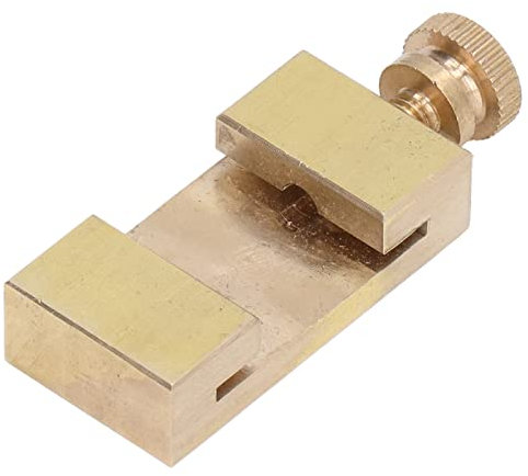 Yosoo Regla para Carpintería Bloque de Tope Regla de Precisión Valla de Tope, Latón Trazador Regla de Acero Bloque de Límite de Posicionamiento Ángulo de Carpintería Línea Trazador