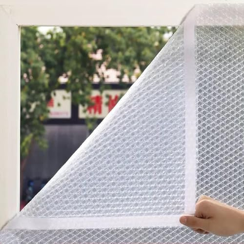 SGSKEIEY Winddicht Schalldicht Fenster-Isolierfolie Fensterabdeckungen,Kälte Draußen zu Halten Indoor Fenstertür Isolator-Kit Winter Fenster Isolationsset Kaltschutz (180x220cm/71x87in)