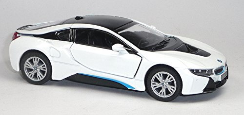 Generisch Modellauto kompatibel mit BMW i8 Plug-In-Hybrid ca. 12,5 cm weiß